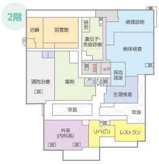 図書館の場所を示した平面図