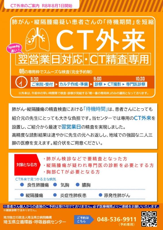 CT外来のご案内チラシ