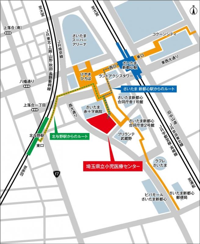 埼玉県立小児医療センター周辺地図