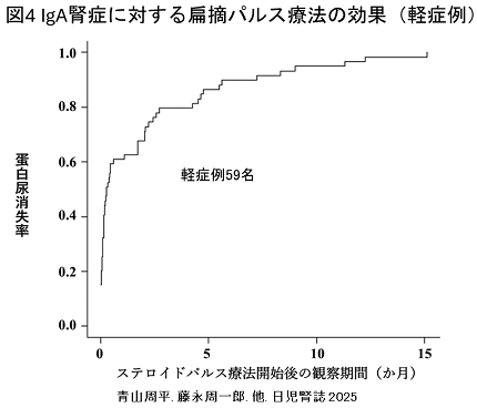 図4IgA腎症に対する扁摘パルス療法の効果（軽症例）