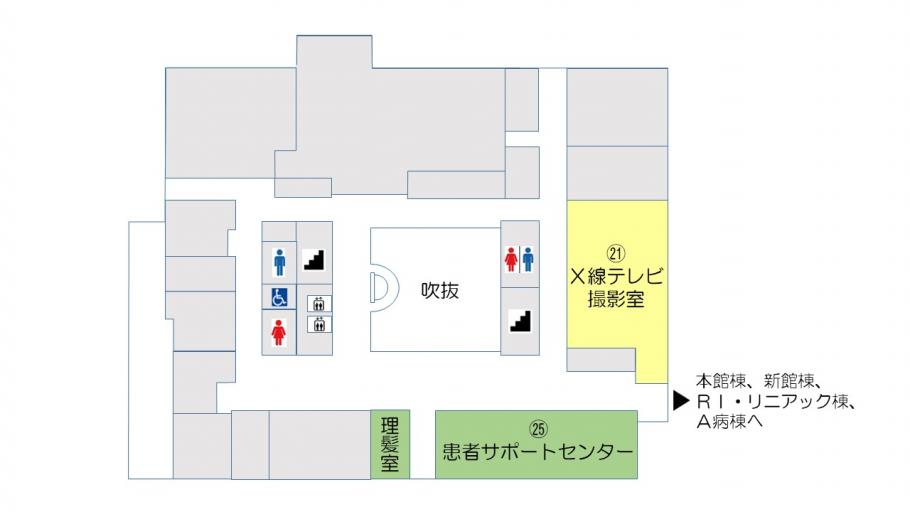 治療棟1階案内図